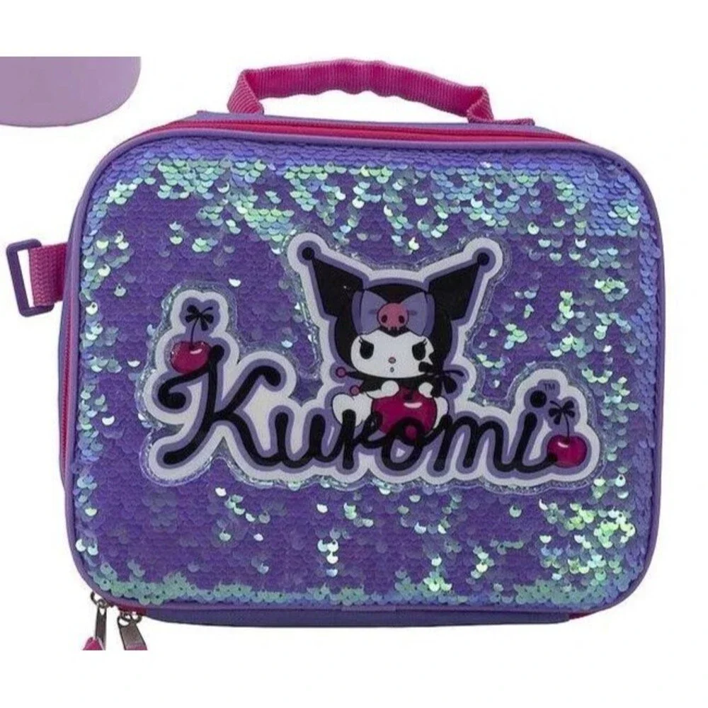 Kuromi 5-Piece Backpack Lunch Box Set School Bag Pencil Case My Melody
